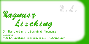 magnusz lisching business card